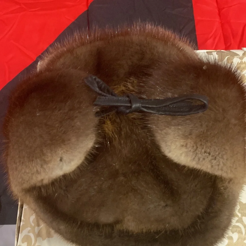 Womens mink fur cap vintage 70’s - Picture 3 of 8